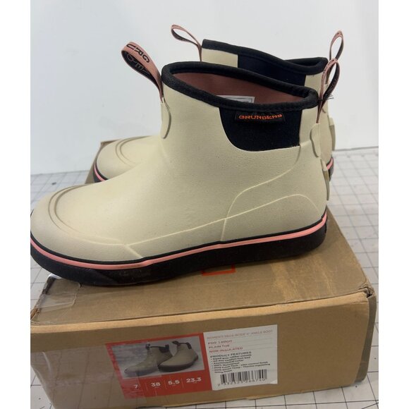 Grundens Women's Deck Boss 6" Ankle Boot Fog 60011 Plain Toe Non-Insulated NEW~~ - Picture 5 of 7